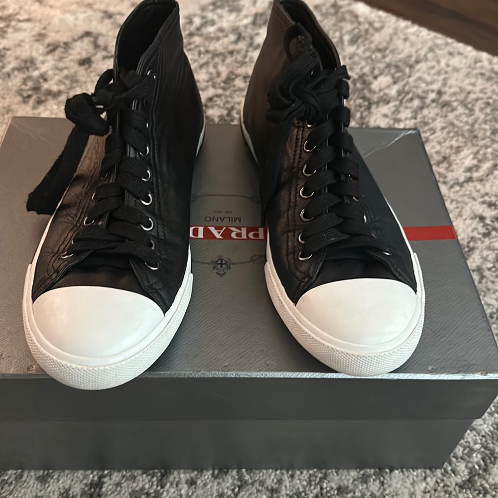 Prada leather sneakers